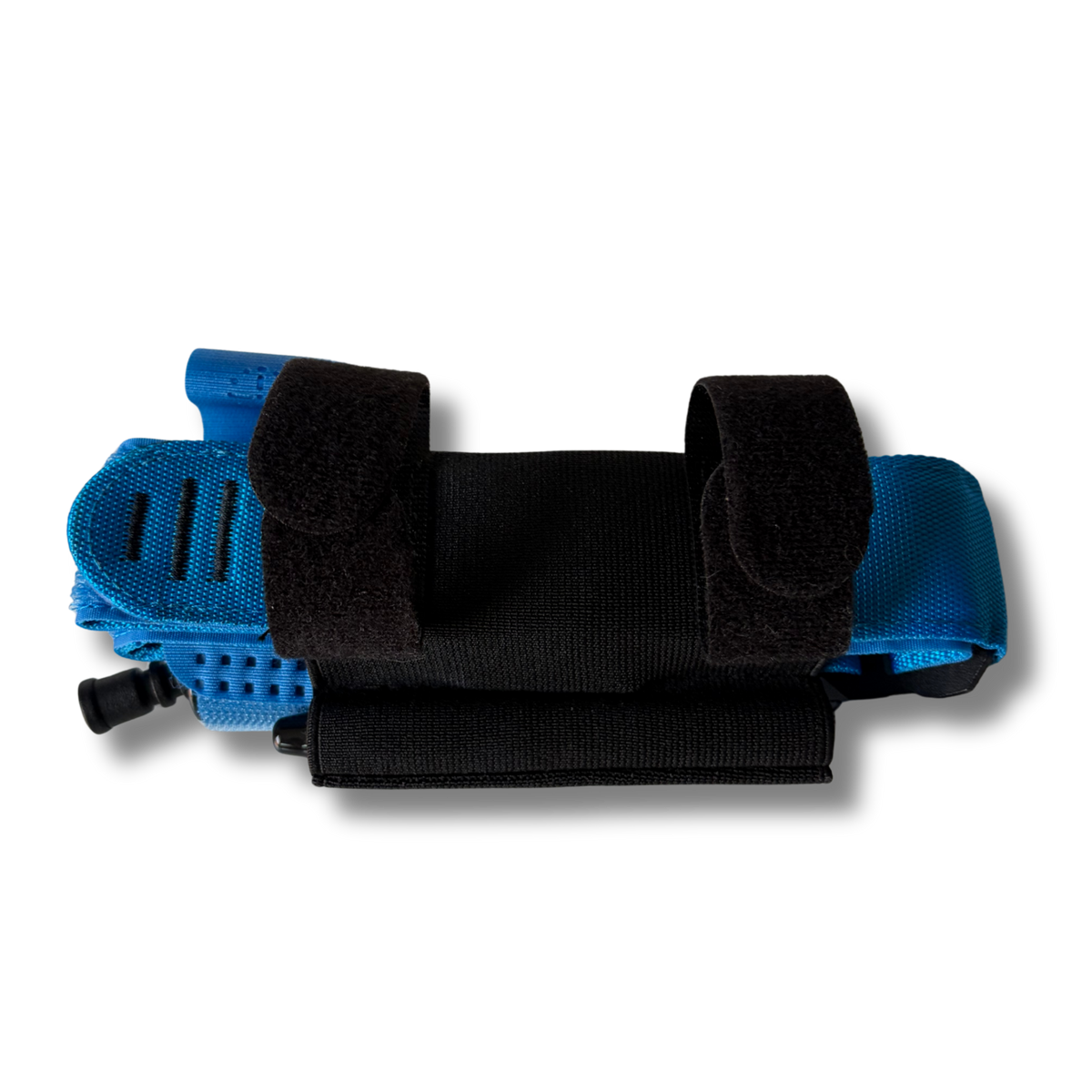 Achteraanzicht van de blauwe LifeSaver Tourniquet Set-houder