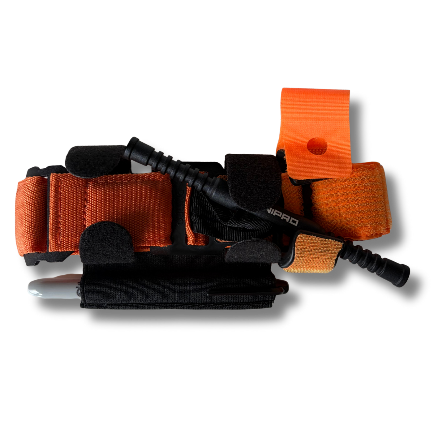 Geopende oranje houder van de LifeSaver Tourniquet Set